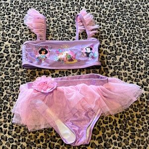 Disney Girls size 7/8 Purple/Pink two piece swim suit